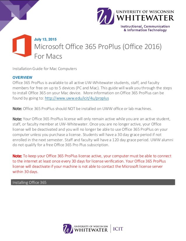 office 365 installation guide for mac